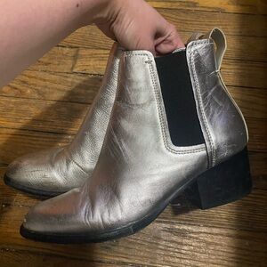 Silver Low Boots